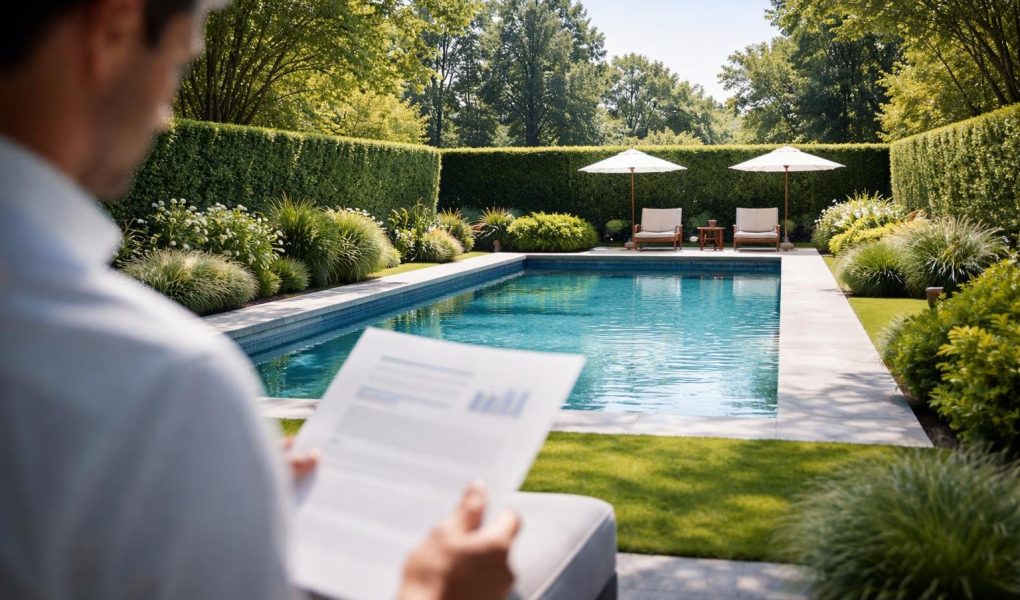 piscine-moderne-jardin-silhouette-arbres