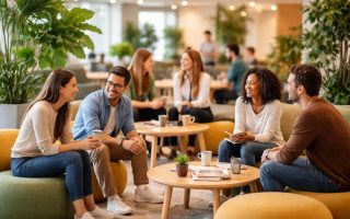 espace-moderne-employes-poufs-plantes
