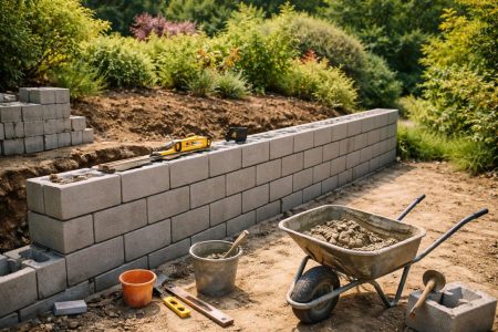 jardin-terrasse-mur-parpaing-outils-maçonnerie