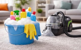seau-mousse-flacons-nettoyants-salon