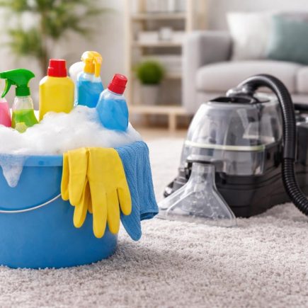 seau-mousse-flacons-nettoyants-salon