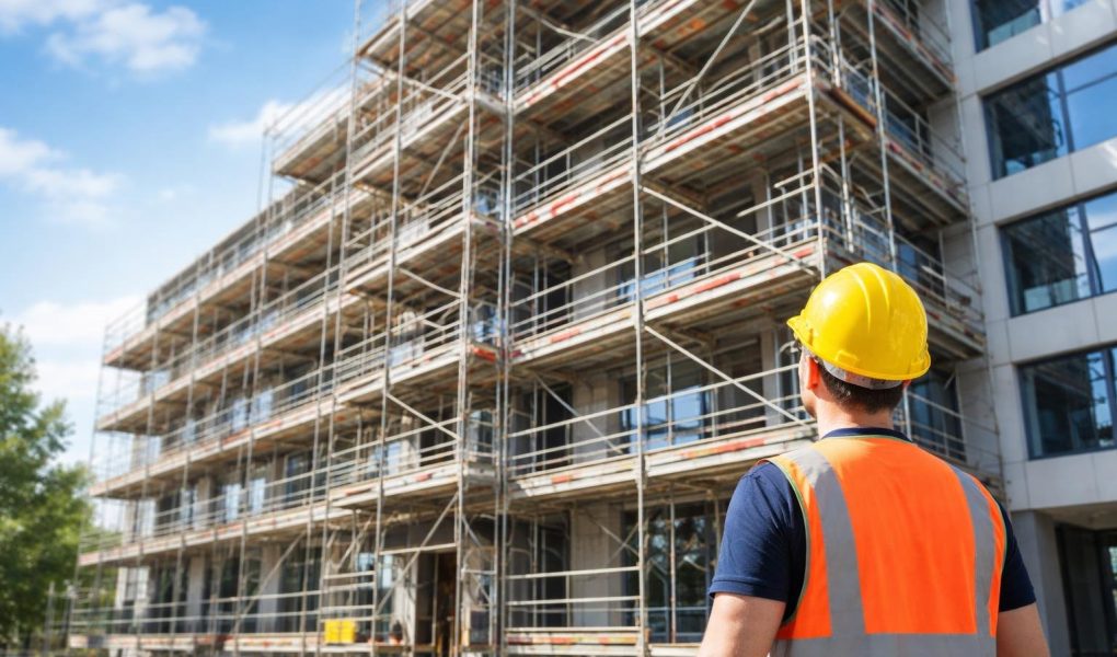 echaudage-metallique-batiment-ouvrier-casque