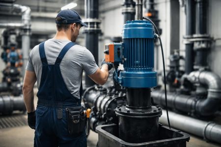 technicien-salopette-pompe-industrielle-tuyaux