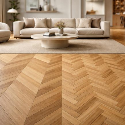 salon-elegant-parquet-chevron-baton-rompu