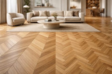 salon-elegant-parquet-chevron-baton-rompu
