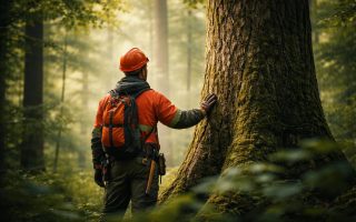 forestier-tenue-arbre-foret-dense